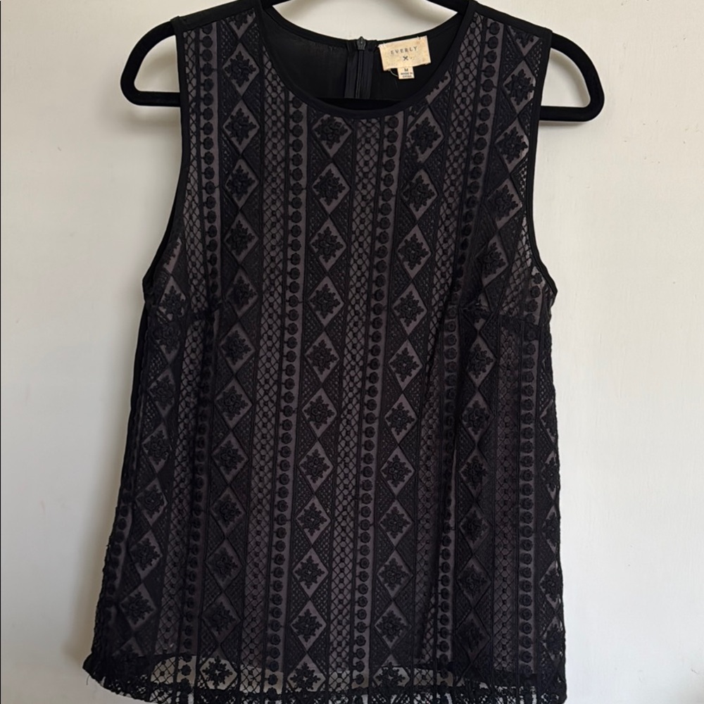Everly Black Lace Sleeveless Top